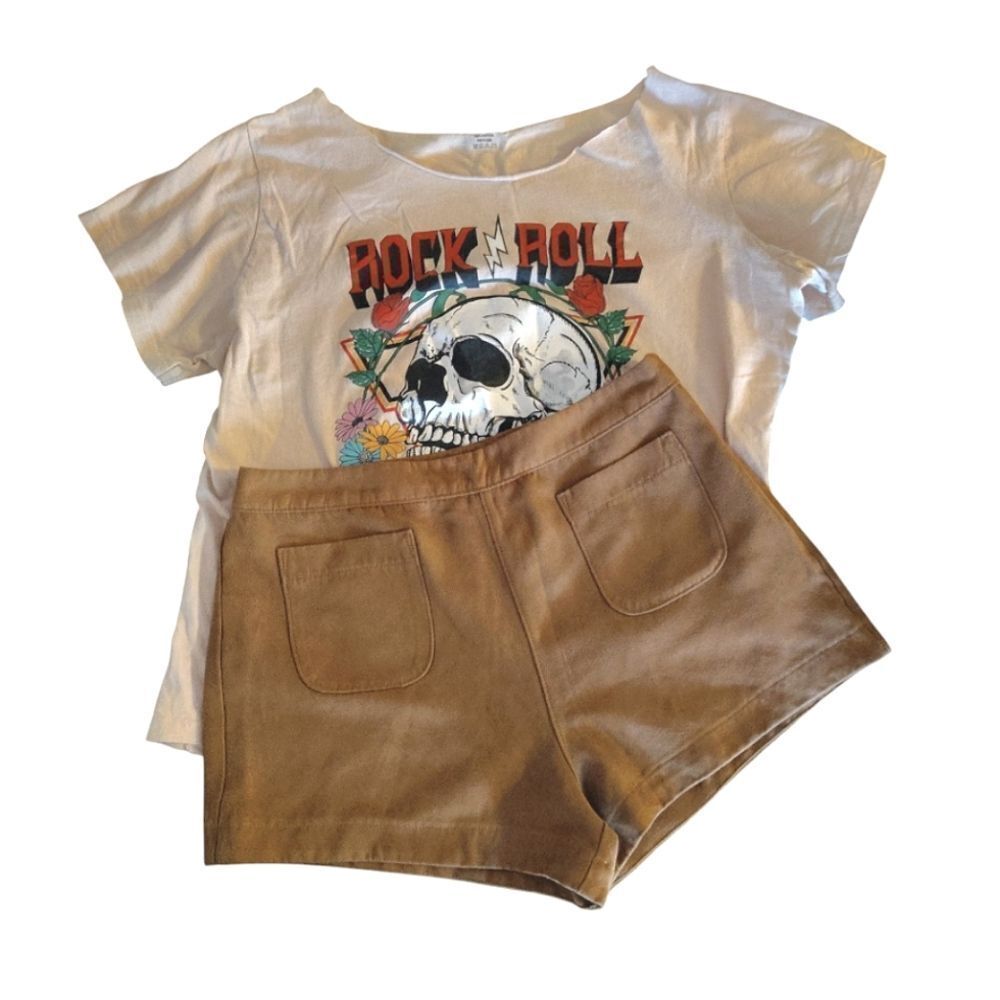 Hollister Brown Suede Like High Rise Bohemian Shorts Size 7 NWT